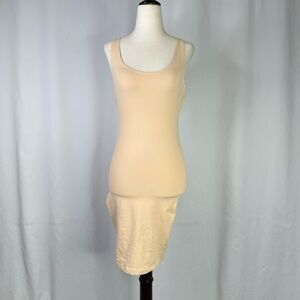 Assets by Spanx shapewear full slip tan beige scoop neck Medium